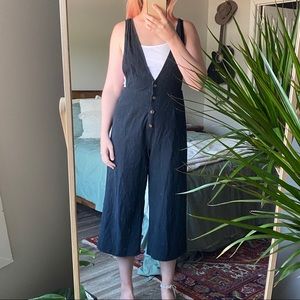 Black Pinafore Jumpsuit